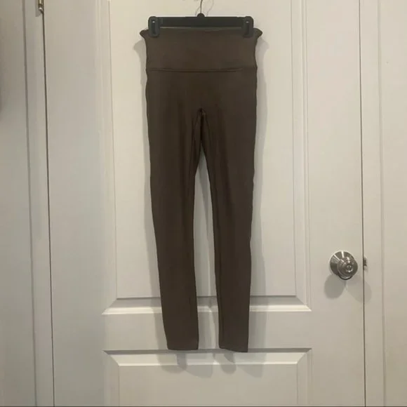 Spanx Faux Leather Leggings in Color Bronze - Picture 5 of 6
